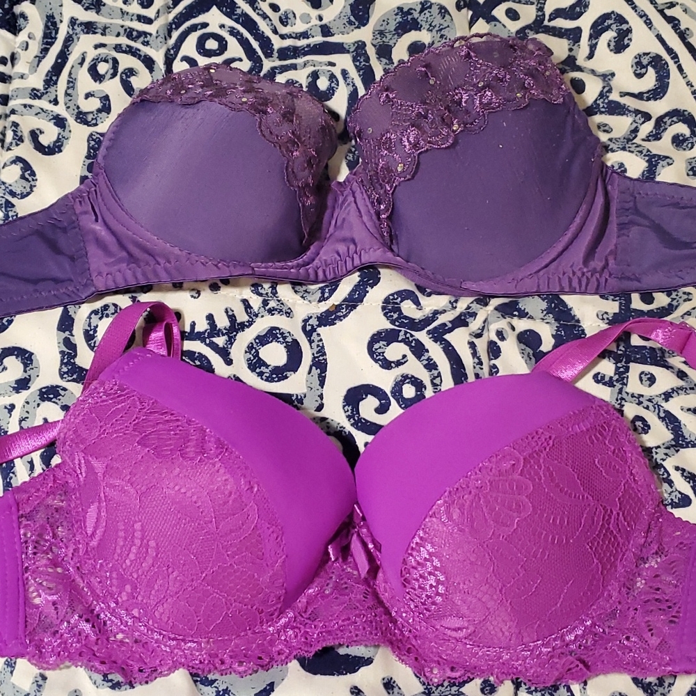2 brawls 1 strapless  The strapless is a size 36B